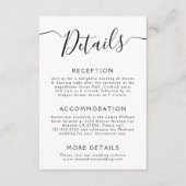 Trouwdetails Minimaal Informatiekaartje (Voorkant)