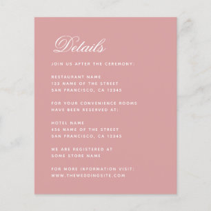Trouwdetails op budget Stof Roze Bruiloft Eenvoudi