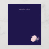Trouwdetails programma budget in Navy Blauw Rose G (Achterkant)