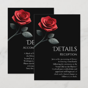 Trouwdetails-Red Rose- Informatiekaartje