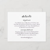 Trouwdetails Richtingskaart *Modern Klassiek* RSVP Kaartje (Voorkant / Achterkant)