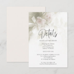 Trouwdetails Roze Blush Perzikbloesem  Kaart