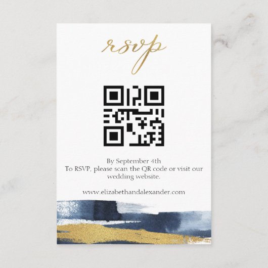 Trouwdetails | RSVP | QR-code bijlage kaart (Achterkant)
