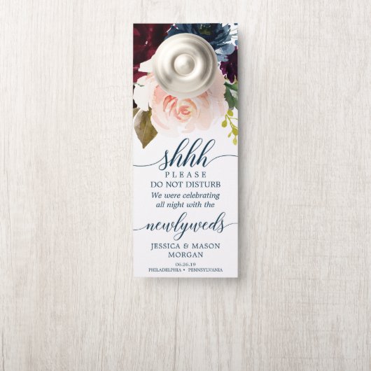 Trouwdeurhanger - Niet storen - Bourgogne (Op knop)