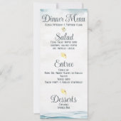 Trouwdiner Menu met Zeevaartthema Kaart (Voorkant)