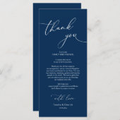 Trouwdiner Tafelkaart Bedankkaart Programma (Voorkant / Achterkant)