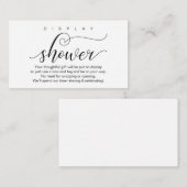 Trouwdisplay douche, modern romantisch informatiekaartje (Voorkant / Achterkant)