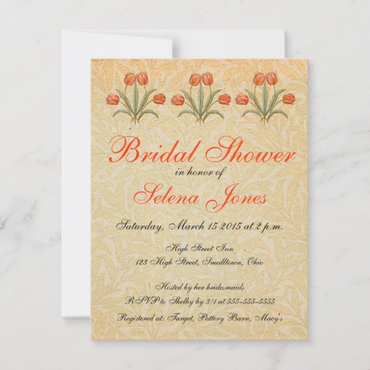 Trouwdouche Bruid Mooie Uitnodigingen (Voorkant)