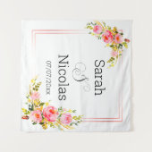 Trouwdouchewand gepersonaliseerd wandkleed (Voorkant (horizontaal))