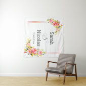 Trouwdouchewand gepersonaliseerd wandkleed (In Situ (horizontaal))