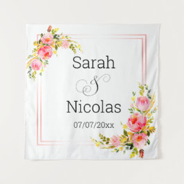 Trouwdouchewand gepersonaliseerd wandkleed