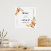 Trouwdouchewand poster gepersonaliseerd (Keuken)