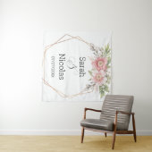 Trouwdouchewand poster gepersonaliseerd wandkleed (In Situ (horizontaal))