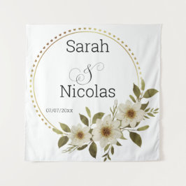 Trouwdouchewand poster gepersonaliseerd wandkleed