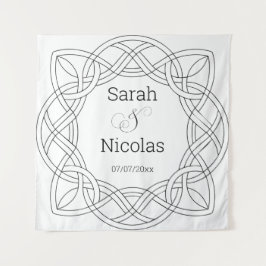 Trouwdouchewand poster gepersonaliseerd wandkleed