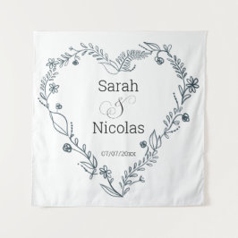 Trouwdouchewand poster gepersonaliseerd wandkleed