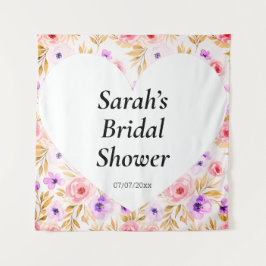 Trouwdouchewand poster gepersonaliseerd wandkleed