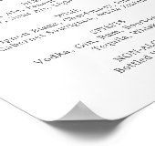 Trouwdranken menubord van smaragdgroene begroeiing poster (Hoek)