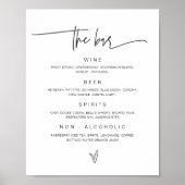 Trouwdrankmenubord Bar Sign Ontvangst Poster G400 (Voorkant)