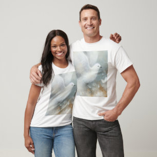 Trouwduif Bloemen T-shirt Ontwerp