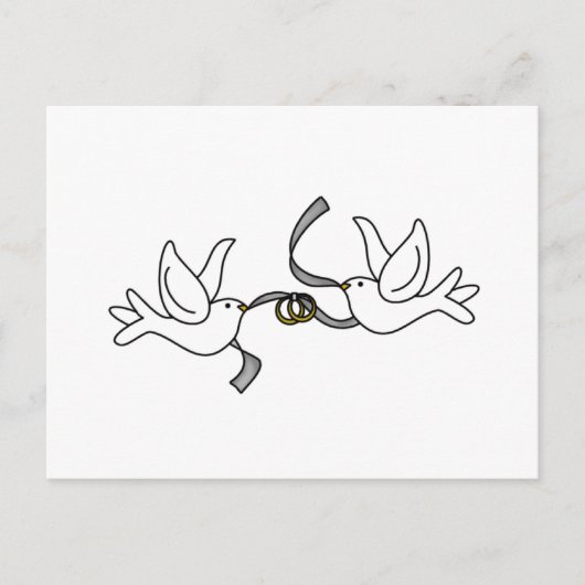 Trouwduiven met ringen Kaarten (Voorkant)