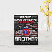 Trouwe 82nd Airborne Paratrooper Broer Us Vlag - Kaart (Gele Bloem)