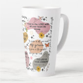 trouwe bloem latte mok (Rechterhoek)