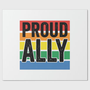 Trouwe Bondgenoot Vintage Pride Steun T-shirt Ontw Cadeaupapier
