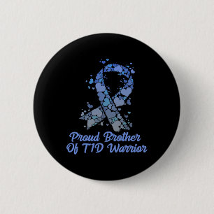 Trouwe Broer Van T1d Krijger Type 1 Diabetes Bewus Ronde Button 5,7 Cm
