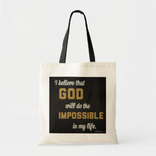 Trouwe Canvas tas - Ik geloof dat God de imposant 