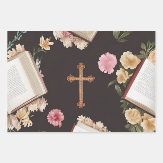 Trouwe Duif & Cross Harmony Inpakpapier Vel (Voorkant)