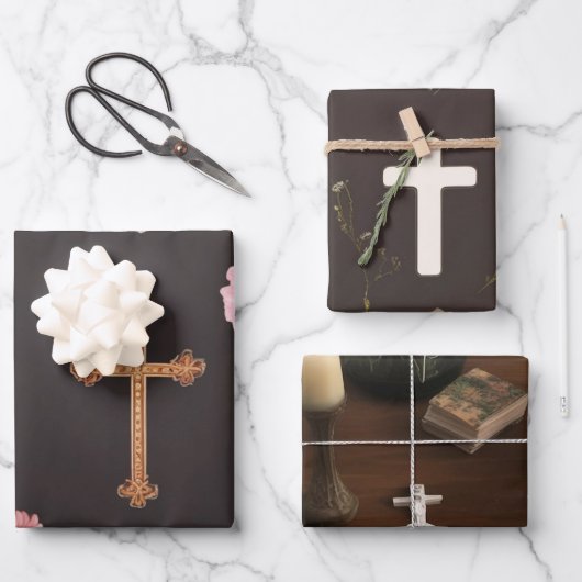 Trouwe Duif & Cross Harmony Inpakpapier Vel (Voorkant)