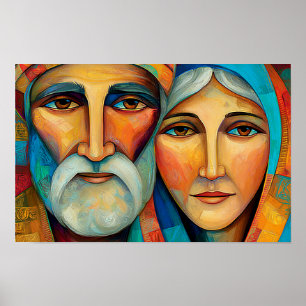 Trouwe Grootouders van Jezus Poster