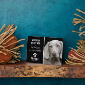 Trouwe Hond Niet Meer Aan Onze Zijde | Foto Aanden Fotoplaat (Zijkant)