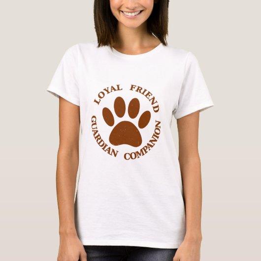 Trouwe Hond Poot Vriend T-shirt (Voorkant)