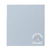 Trouwe Levende Kunst - Teacup met Kruis en Duif Notitieblok (Voorkant)