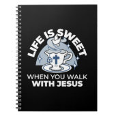 Trouwe Levende Kunst - Teacup met Kruis en Duif Notitieboek (Voorkant)