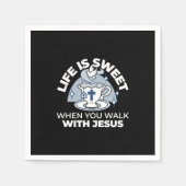 Trouwe Levende Kunst - Teacup met Kruis en Duif Servet (Voorkant)