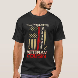 Trouwe Onderzeeboot Veteraan Neef VS Vlag Patriott T-shirt