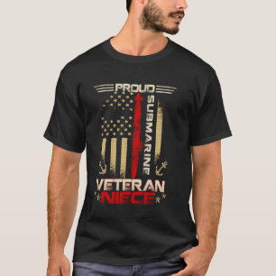 Trouwe onderzeebootveteraan nicht VS-vlag patriott T-shirt