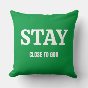 "Trouwe Stappen, Goddelijke Leiding" spiritueel sc Kussen