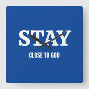 "Trouwe Stappen, Goddelijke Leiding" spiritueel sc Vierkante Klok