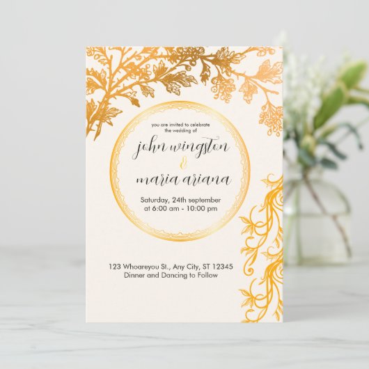 Trouwe Uitnodiging | Tijdloze Liefde (Staand voorkant)