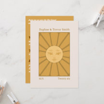 Trouwe Uitnodiging Vintage Zon