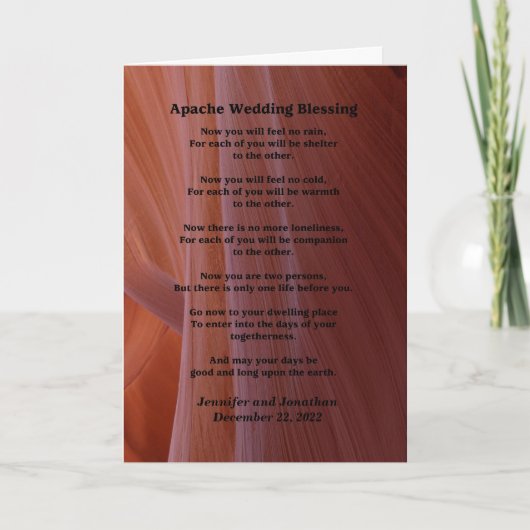 Trouwen Apache Blessing Feel No Rain Inside v2 Kaart (Voorkant)
