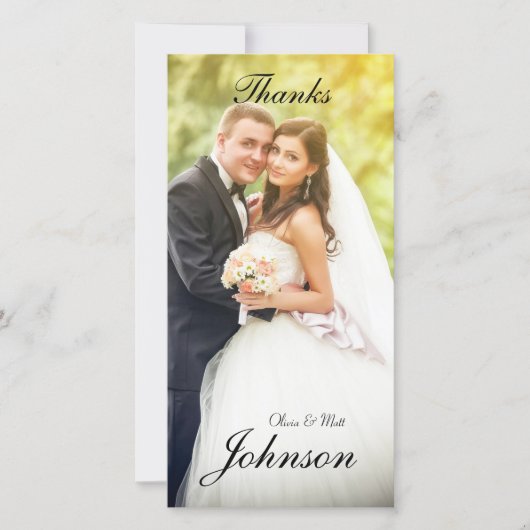 Trouwen Bedankt Fotokaart (Voorkant)