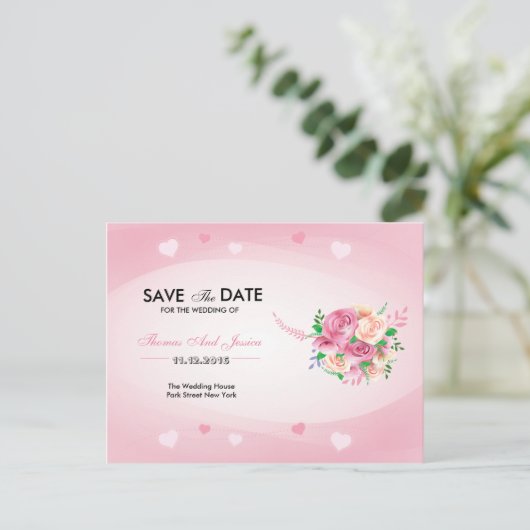 Trouwen Bewaar de datum Briefkaarten (Staand voorkant)