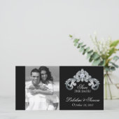 Trouwen Bewaar de datum Photocard Silver Jubileum Save The Date (Staand voorkant)
