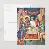 Trouwen bij Cana Orthodox Christelijk Icon Briefkaart (Voorkant / Achterkant)