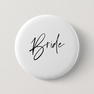 Trouwen: bruid en bruidegom op elkaar afgestemd ronde button 5,7 cm